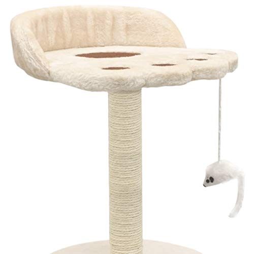 vidaXL Rascador para Gatos con Poste de Sisal 40cm Beige y Marrón Mascotas