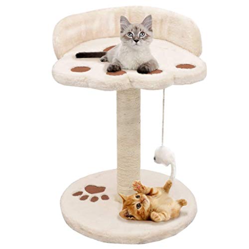 vidaXL Rascador para Gatos con Poste de Sisal 40cm Beige y Marrón Mascotas