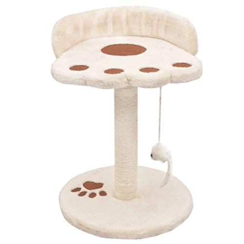 vidaXL Rascador para Gatos con Poste de Sisal 40cm Beige y Marrón Mascotas