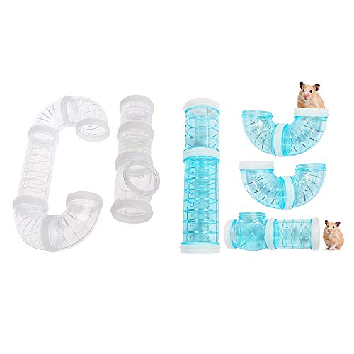 Viitech Hámster DIY túnel para hámster Tubes Adventure – Juego de tubos exteriores transparentes pequeños túnel para mascotas interactivo para hámster y otros animales pequeños