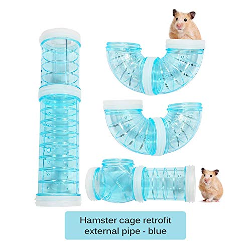 Viitech Hámster DIY túnel para hámster Tubes Adventure – Juego de tubos exteriores transparentes pequeños túnel para mascotas interactivo para hámster y otros animales pequeños