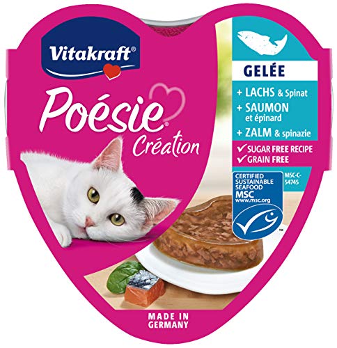 VITAKRAFT Vita Fuerza Gato Forro húmedo Forro Poésie, Forma de corazón