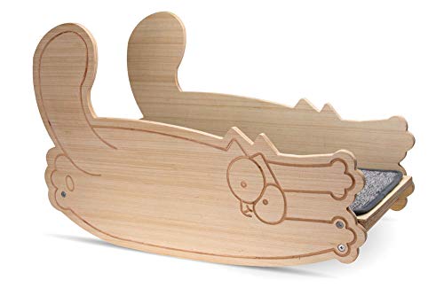 Warenhandel Rey Simon's Cat - Tumbona de madera para gatos (60 x 40 cm)