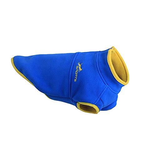 WAXDEOLM 1pcs Moda Delicado Azul Puntada caricias Chaqueta Invierno Terrier Perro de Mascota de Disfraces de Halloween Sudadera para Perro Lindo de la Historieta,S,Azul