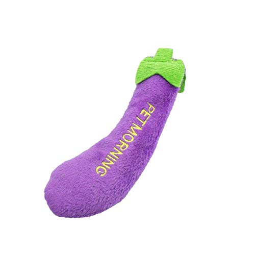Weimay. Gato de Peluche Pequeño pez de Juguete Juguete de Zanahoria Juguete de Chile Juguete de Berenjena para Gatos de Interior