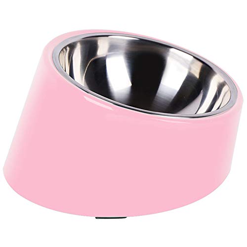 WENY Cuenco Inclinado 15 ° para Perros Y Gatos, Antideslizante Y Sin Derrames, Cuenco para Perros De Acero Inoxidable Cuenco De Plástico para Perros