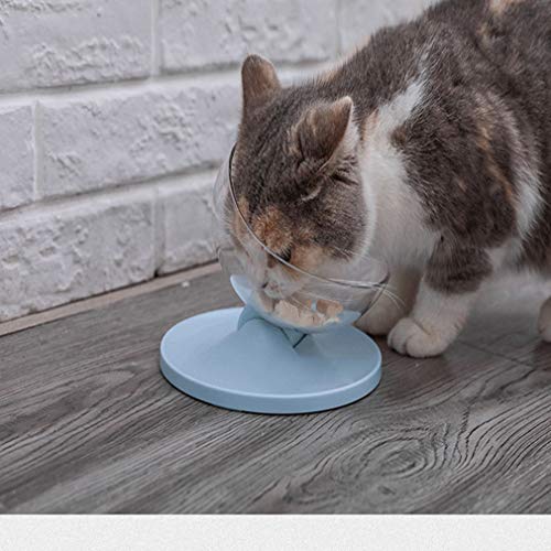 WENY Cuenco Inclinado Ajustable para Gatos Cuenco Inclinado para Perros Antideslizante Mudo Cuenco De Comida para Gatos Antideslizante Cuencos para Perros para Gatos Y Perros Pequeños,Azul