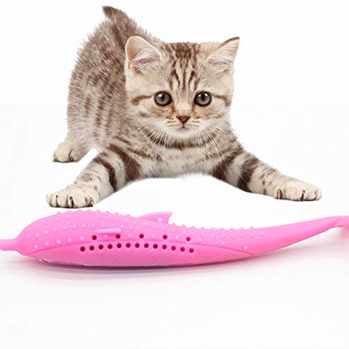 WESDOO Cepillo Dientes Gato Cepillo Dental Perros Perro Limpiador Perro Dental Cepillos de Dientes para Perros Limpieza Dental Herramientas Pink
