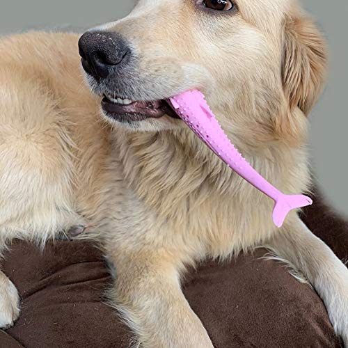 WESDOO Cepillo Dientes Gato Cepillo Dental Perros Perro Limpiador Perro Dental Cepillos de Dientes para Perros Limpieza Dental Herramientas Pink