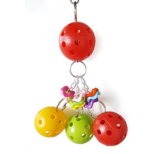 WFZ17 - Bola Colorida para Loro, Regalo de pájaros, periquitos, Escalada, Jaula para Colgar, decoración