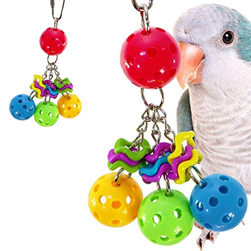 WFZ17 - Bola Colorida para Loro, Regalo de pájaros, periquitos, Escalada, Jaula para Colgar, decoración