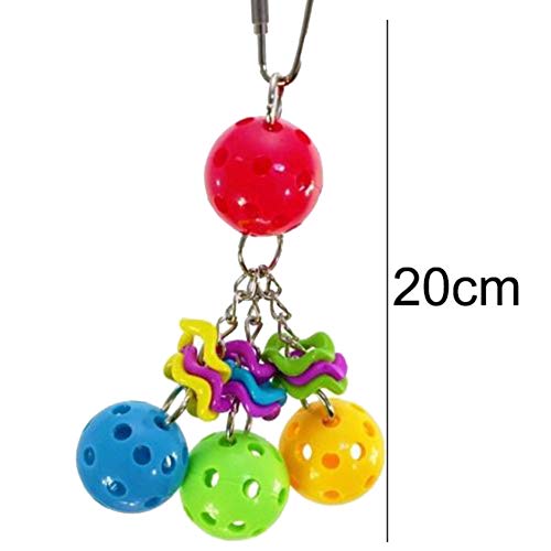 WFZ17 - Bola Colorida para Loro, Regalo de pájaros, periquitos, Escalada, Jaula para Colgar, decoración