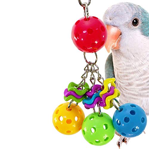 WFZ17 - Bola Colorida para Loro, Regalo de pájaros, periquitos, Escalada, Jaula para Colgar, decoración