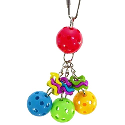 WFZ17 - Bola Colorida para Loro, Regalo de pájaros, periquitos, Escalada, Jaula para Colgar, decoración
