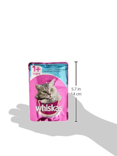 Whiskas 1+ Comida para gatos mojados para adultos gatos de aves de corral selección en Jelly, 84 x 100 g
