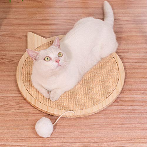 Winnfy Rascador de Gato con Ventosas Rascador de Gato de Sisal Soporte de Pared Tablero de Rascado de Gatito de Gatos