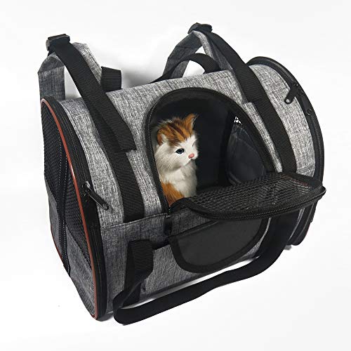 WLDOCA Mochila de Transporte para el pequeño Perro del Gato, Bolso Plegable Lavable Plegable para el avión de Viaje Tren Tren Avión homologado