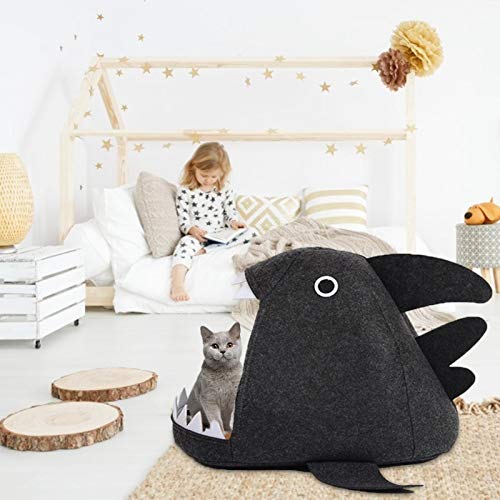 Wood.L Cojín Suave Extraíble Cama De Tiburón para Gato Pequeño Perro Cueva Cama Creativas para Mascotas Casa para Mascotas Regalo para Mascotas