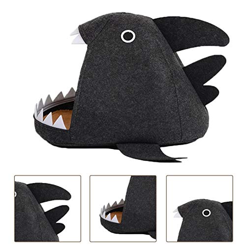 Wood.L Cojín Suave Extraíble Cama De Tiburón para Gato Pequeño Perro Cueva Cama Creativas para Mascotas Casa para Mascotas Regalo para Mascotas
