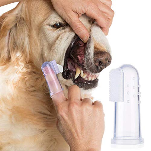 Wood.L Conjunto De Pasta Dental para Cepillos De Dientes para Mascotas Higiene Bucal para Perros Y Perros Limpieza Dental Pasta De Dientes Comestible Cepillo De Dientes