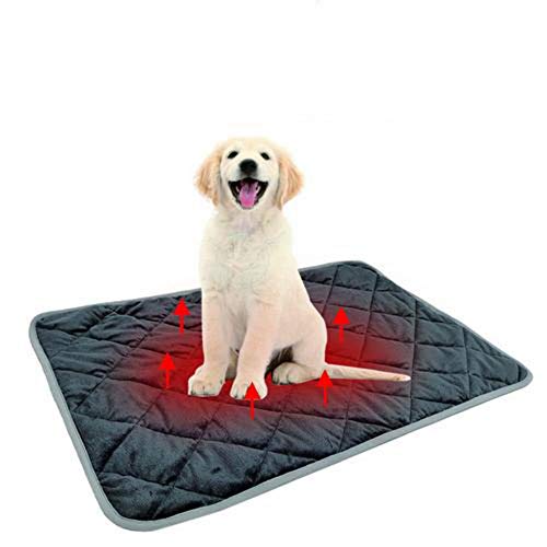 Wood.L Manta Autocalentable para Gatos & Perros, Manta Eléctrica para Mascotas Prueba De Agua Almohadillas, Manta Térmica, Sin Electricidad Y Baterías, Cojín De Calor, Ecológico