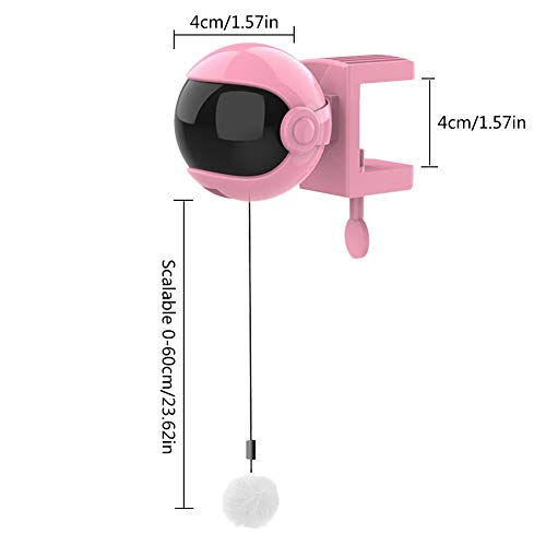 Woolves Smart Interactive Funny Toys for Cat, Juguete eléctrico de Bola móvil Kitty Chaser, Juego de Captura de Juguete con Varilla de Resorte de elevación automática para Entrenamiento de Gatitos