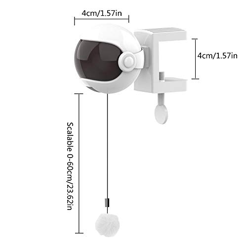 Woolves Smart Interactive Funny Toys for Cat, Juguete eléctrico de Bola móvil Kitty Chaser, Juego de Captura de Juguete con Varilla de Resorte de elevación automática para Entrenamiento de Gatitos