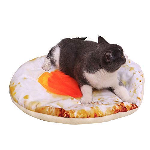 WPLHH - Colchón para gatos y perros, diseño de pan tostado, para casa y huevo frito