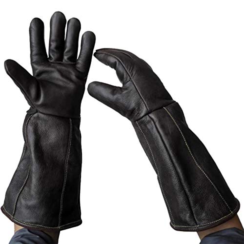 WYEA Guantes for el manejo de Animales Serpiente Pájaro del Gato del Perro del Loro Lagarto, Anti-mordedura/Scratch jardinería y Guantes de protección Animales Silvestres Lucky