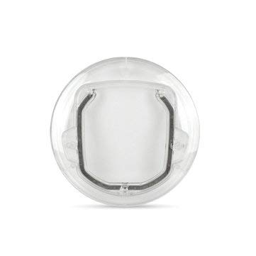WZhen 4 Manera Redondo Claro Cierre Flap Puerta del Animal Doméstico Gato Pequeño Perro para La Pantalla Cristal Ventana Puerta del Animal Doméstico Cod
