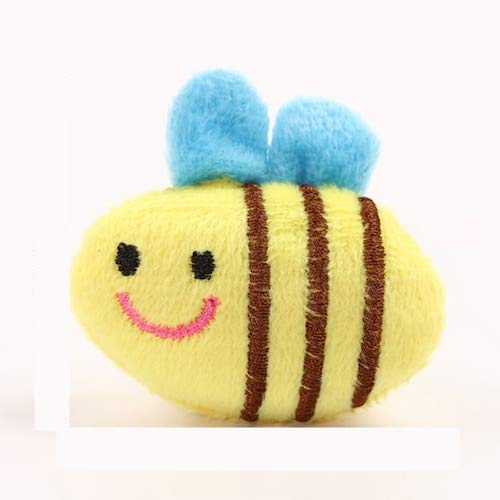 WZhen Cat Face Design Cat Toy Catnip Cookie Cat Pillow - Abeja Amarilla Brillante