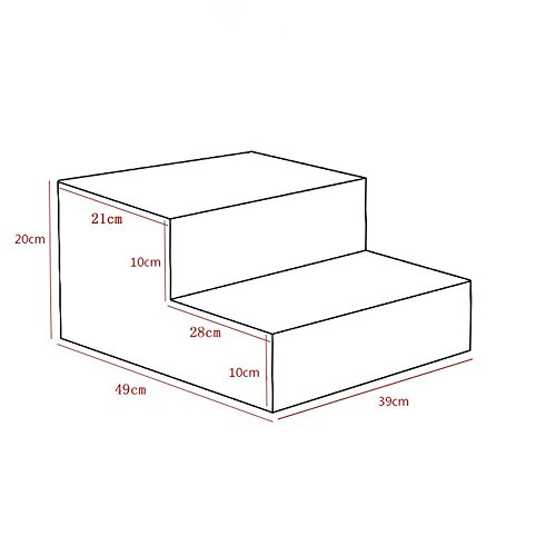 XCXpj Escalera Plegable para Mascotas, Perros, Gatos, Peldaños y Peldaños para Perros Pequeños (Dos Pasos, Color Rojo)