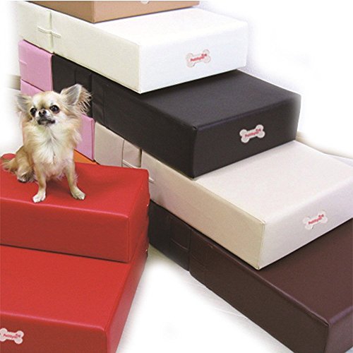 XCXpj Escalera Plegable para Mascotas, Perros, Gatos, Peldaños y Peldaños para Perros Pequeños (Dos Pasos, Color Rojo)
