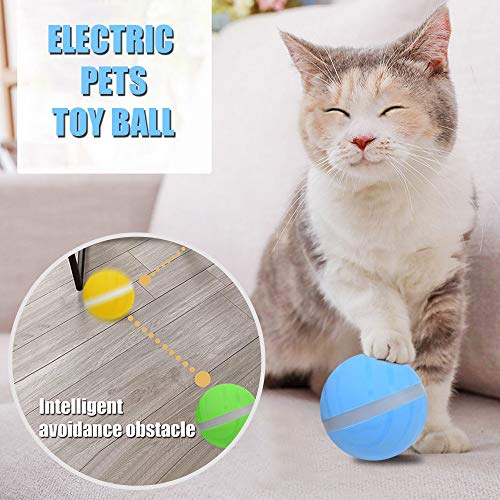XD7 Pelota eléctrica USB para Mascotas, Juguete Interactivo Inteligente para pergamino, Bola de Flash con Ruedas, Juguete mágico