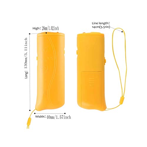 Xumier 2pcs Portátil para Detener Ladridos Ahuyentador Perros por Ultrasonido LED y Entrenador Dispositivo 3 en1Dispositivo Entrenamiento Perro para Entrenamiento Campamento al Aire Libre