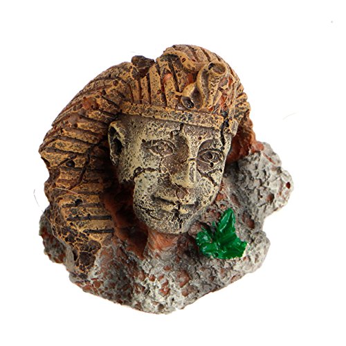 Xuniu Egipcio faraón Antigua esfinge ruinas Acuario Adorno pecera decoración (5.6x4.7cm)