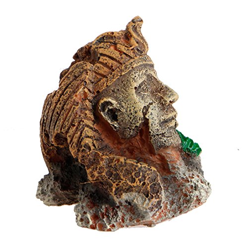 Xuniu Egipcio faraón Antigua esfinge ruinas Acuario Adorno pecera decoración (5.6x4.7cm)