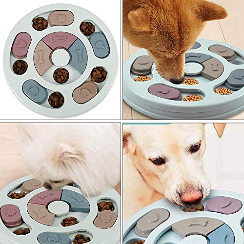 XYDZ Juguete de puzle para Perro,Rompecabezas Interactivo Duradero para Perros,Cuenco del Perro del Alimentador de la Diversión,Dispensador de Premios Interactivo,Training de Mascotas Mejora el IQ