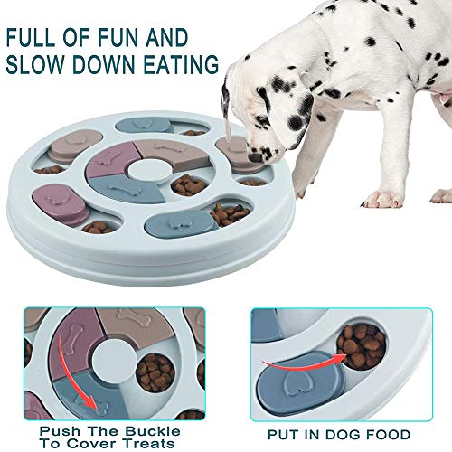 XYDZ Juguete de puzle para Perro,Rompecabezas Interactivo Duradero para Perros,Cuenco del Perro del Alimentador de la Diversión,Dispensador de Premios Interactivo,Training de Mascotas Mejora el IQ