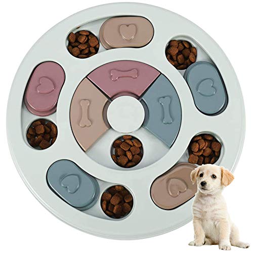 XYDZ Juguete de puzle para Perro,Rompecabezas Interactivo Duradero para Perros,Cuenco del Perro del Alimentador de la Diversión,Dispensador de Premios Interactivo,Training de Mascotas Mejora el IQ