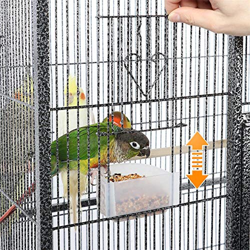 Yaheetech Jaula para Pájaros Jaula Grande con Ruedas Jaula para Aves Canarios 81 x 47 x 160 cm