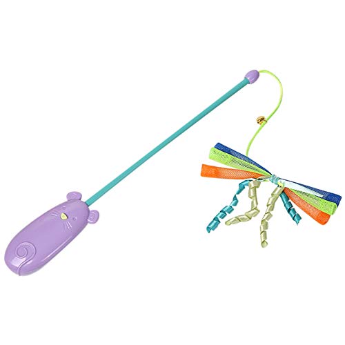 Yamer Juguete eléctrico para gato con puntero de juguete divertido para gatito y mascota, con varita de campana (color al azar)