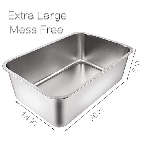 Yangbaga Arenero Gigante Gato Aseo Gatos Conejo 50 * 35 * 20cm CM (Plata)