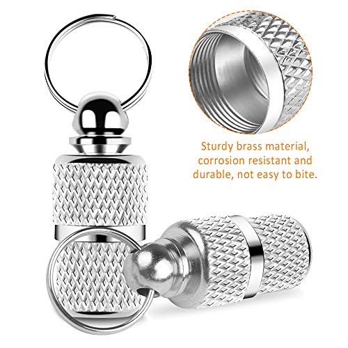 Yangfei 8pcs Etiquetas de Mascotas Etiqueta de Perro y Gato Placas de Identificación para Perros Etiquetas Personalizadas para Perros y Gatos, Evitar la Pérdida de Mascotas (Color Plata,con Papel)