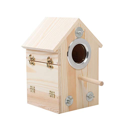 YARNOW Jardín Casas de Pájaros de Madera Casa de Pájaros Jardín Exterior Decoración de Anidamiento de Pájaros Pequeños Adornos de Jardín