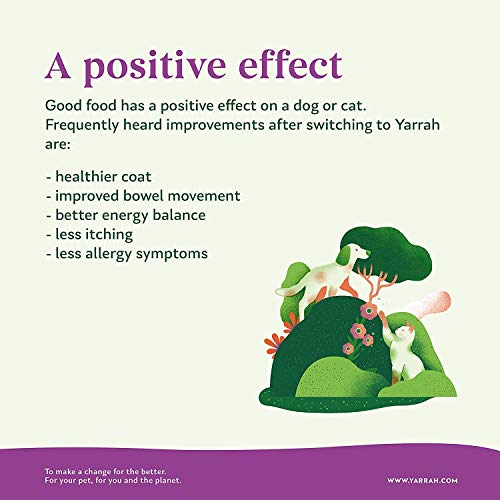 Yarrah Alimento Orgánico para Perros Adultos - 2 kg - para Razas Adultas Medianas y Grandes - Sin Aditivos Artificiales, Pesticidas ni OGM - Croquetas con Pollo, Pescado MSC, Guisantes y Baobab