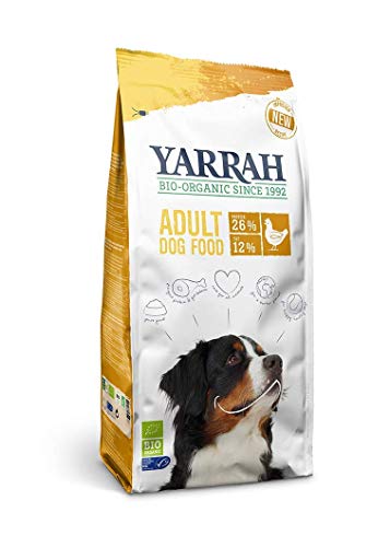 Yarrah Alimento Orgánico para Perros Adultos - 2 kg - para Razas Adultas Medianas y Grandes - Sin Aditivos Artificiales, Pesticidas ni OGM - Croquetas con Pollo, Pescado MSC, Guisantes y Baobab