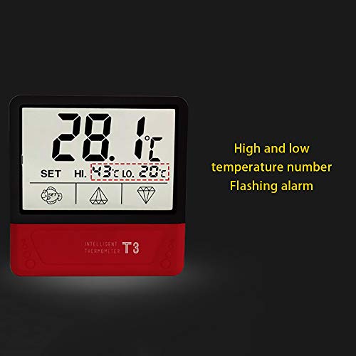 YChoice365 Termómetro de acuario Pantalla táctil digital Termómetro de tanque de peces con pantalla LCD grande Termómetros de acuario digital Termómetros de agua
