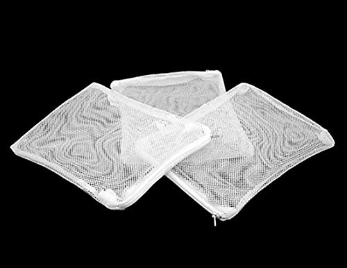 Yeemeen Bolsas de Filtro para Acuario, Bolsas de Malla para Filtro de Acuario con Cremallera, Sistemas de Filtro, Bolsa de Filtro de Malla Fina con cordón de Nailon