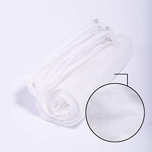 Yeemeen Bolsas de Filtro para Acuario, Bolsas de Malla para Filtro de Acuario con Cremallera, Sistemas de Filtro, Bolsa de Filtro de Malla Fina con cordón de Nailon